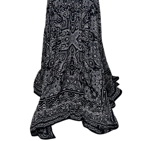 Bila Boho Printed Handkerchief Sz L Sleeveless Maxi Dress - Picture 11 of 12